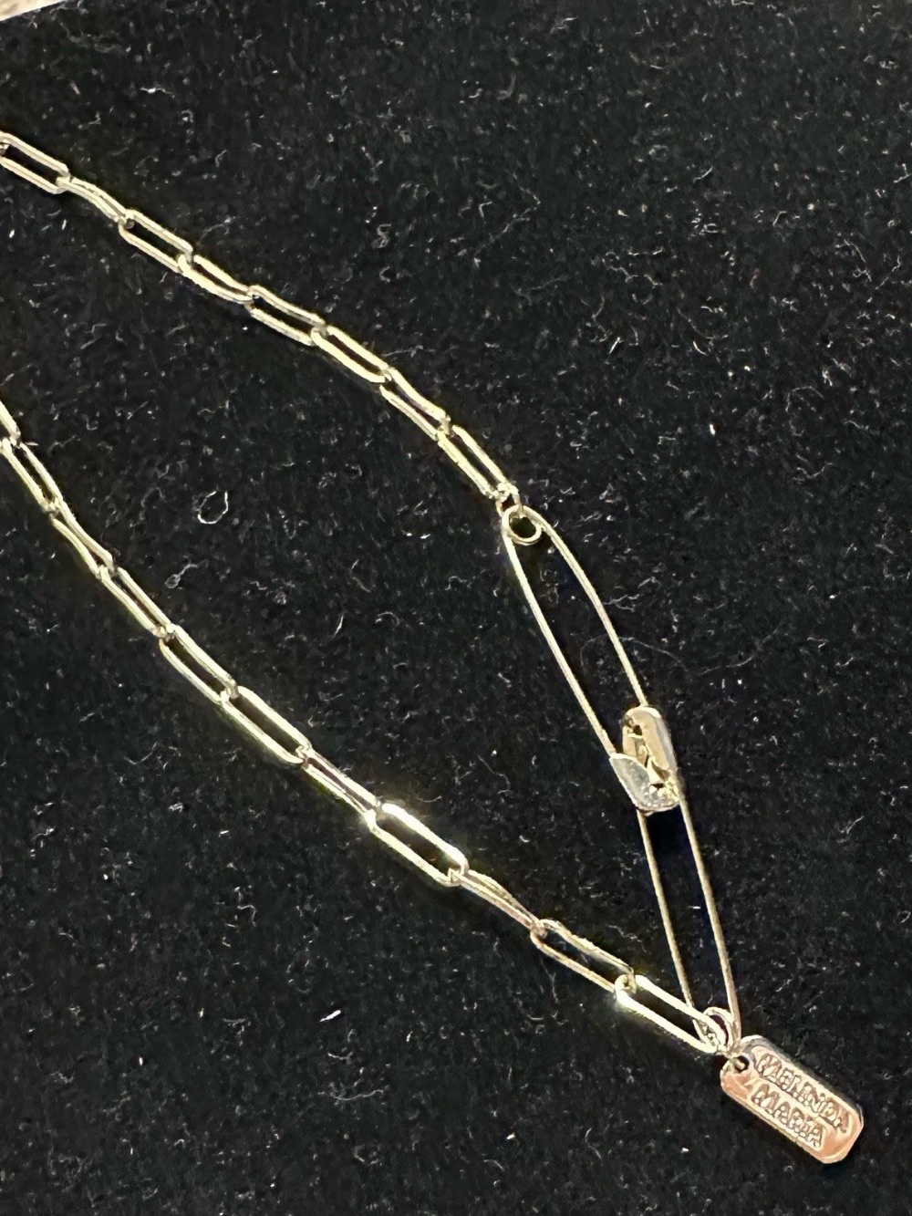 Melinda Marie Gold Necklace / With Ring - Picture 5 of 7